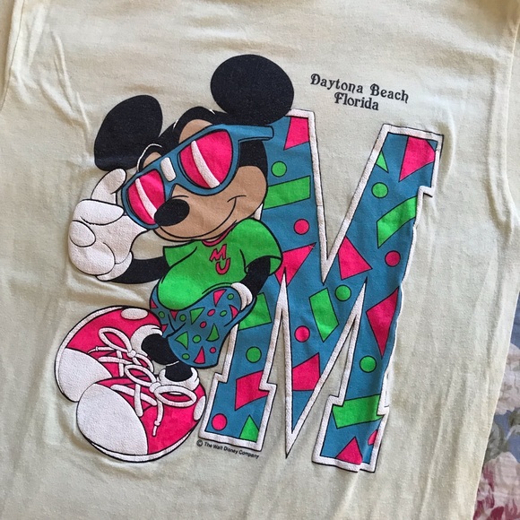 Vintage 80s Mickey Mouse Florida Tshirt Medium - Picture 2 of 7